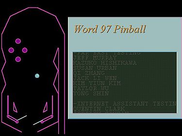 Word97pinball Easter Eggs and Gamification