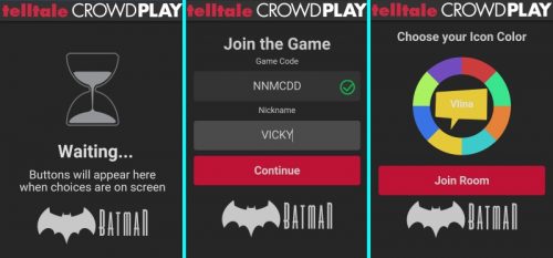 Batman the telltale series crowd play smartphone 500x233 Relatedness in Single Player Experiences