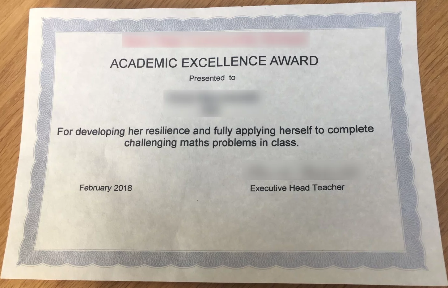 Academic excellence award Meaningful Specific Rewards