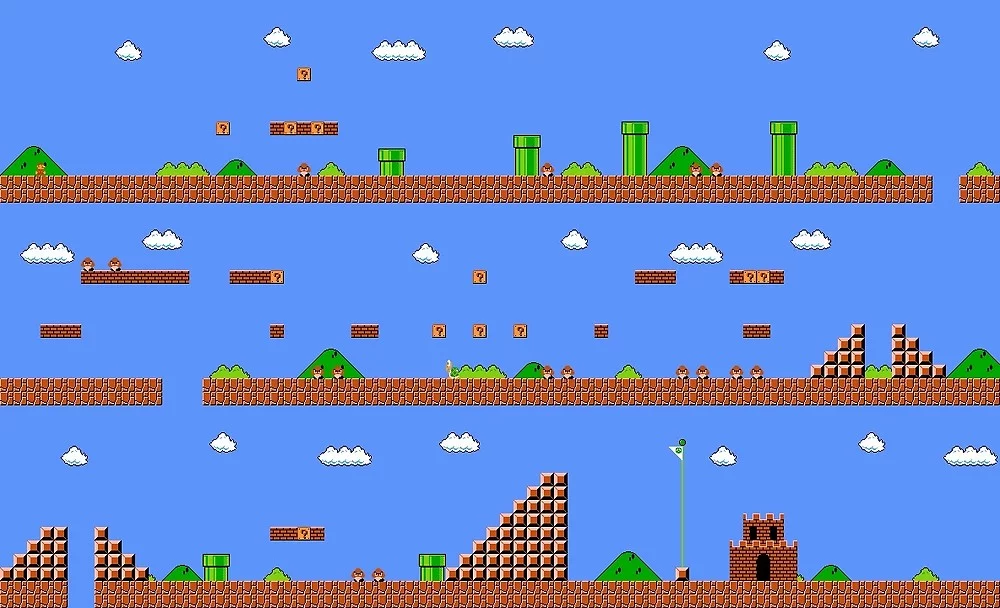 Super mario bros 1. Супер Марио БРОС 1. Марио уровень 1-1. Super Mario Bros World 1-1 Map. Super Mario Bros Level 1-1 Map.